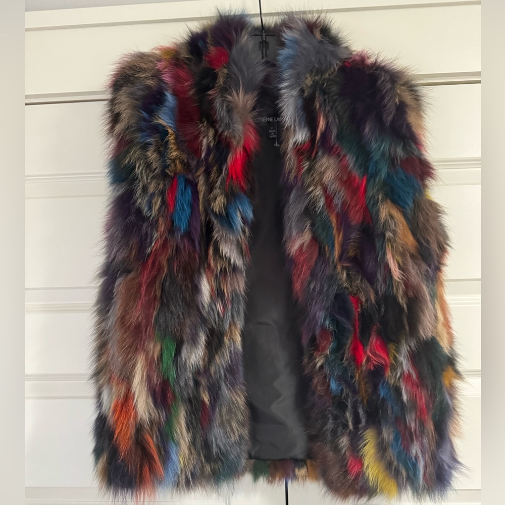 Adrienne Landau genuine fur vest